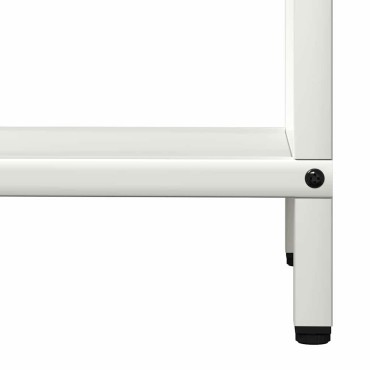 vidaXL Ράφι για καυσόξυλα Λευκό 40x25x120 cm Ατσάλι ψυχρής έλασης