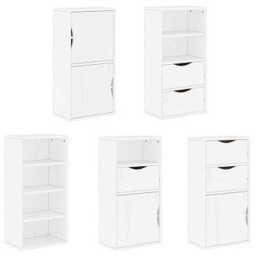 vidaXL Πλαϊνά ντουλάπια 5 τεμ. ODDA 40x24x79cm από Μασίφ Ξύλο Πεύκου