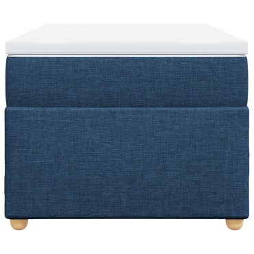 vidaXL Κρεβάτι Boxspring με Στρώμα Μπλε 80x200 εκ. Υφασμάτινο