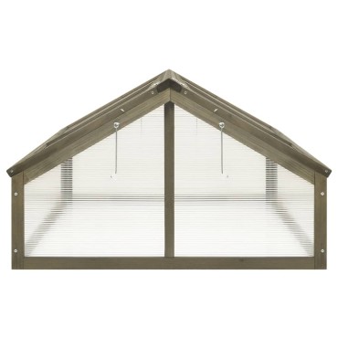 vidaXL Θερμοκήπιο Γκρι 114 x 80 x 50 εκ. από Ξύλο Ελάτης