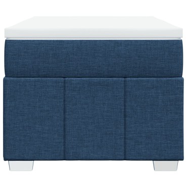 vidaXL Κρεβάτι Boxspring με Στρώμα Μπλε 80x200 εκ. Υφασμάτινο