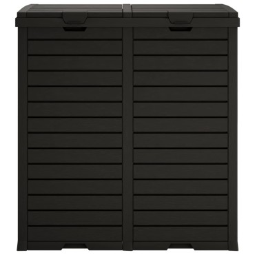 vidaXL Εξωτερικός Κάδος Απορριμμάτων Μαύρος 78x41x86 εκ Πολυπροπυλένιο