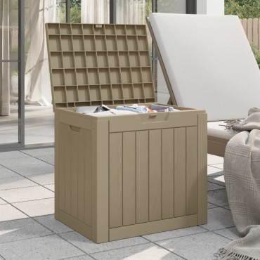 vidaXL Μπαούλο Αποθήκευσης Κήπου Γκρι 55,5x43x53cm Πολυπροπυλένιο 1 τεμ.
