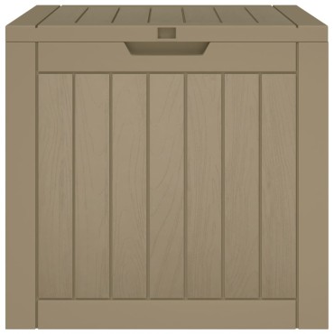 vidaXL Μπαούλο Αποθήκευσης Κήπου Γκρι 55,5x43x53cm Πολυπροπυλένιο 1 τεμ.
