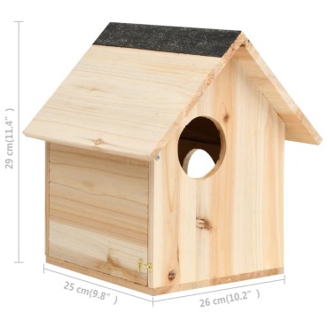 vidaXL Σπιτάκι Σκίουρου 26 x 25 x 29 εκ. Μασίφ Ξύλο Ελάτης