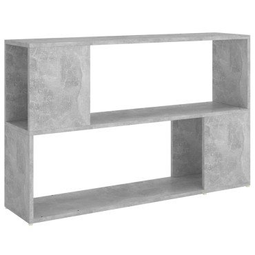 vidaXL Βιβλιοθήκη Γκρι Σκυροδέματος 100x24x63cm Επεξεργασμ. Ξύλο 1 τεμ.