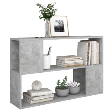 vidaXL Βιβλιοθήκη Γκρι Σκυροδέματος 100x24x63cm Επεξεργασμ. Ξύλο 1 τεμ.