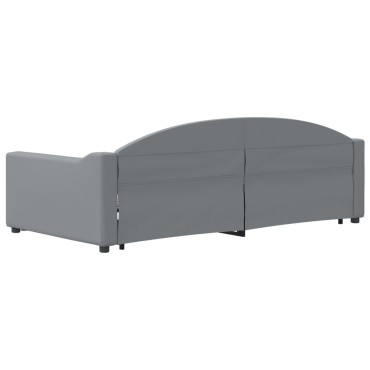 vidaXL Καναπές Κρεβάτι Συρόμενος Αν. Γκρι 100x200cm Ύφασμα 1 τεμ. - Μονό