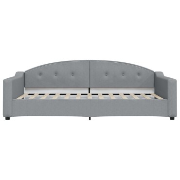 vidaXL Καναπές Κρεβάτι Συρόμενος Αν. Γκρι 100x200cm Ύφασμα 1 τεμ. - Μονό