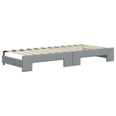 vidaXL Καναπές Κρεβάτι Συρόμενος Αν. Γκρι 100x200cm Ύφασμα 1 τεμ. - Μονό