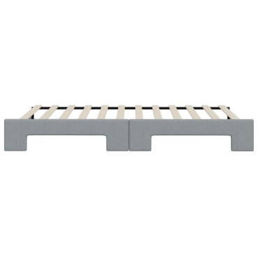 vidaXL Καναπές Κρεβάτι Συρόμενος Αν. Γκρι 100x200cm Ύφασμα 1 τεμ. - Μονό