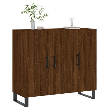 vidaXL Ντουλάπι Καφέ Δρυς 90x34x80cm από Επεξεργασμένο Ξύλο 1 τεμ.