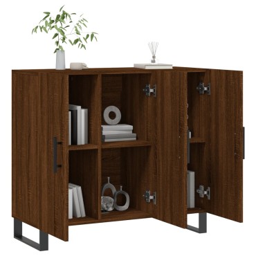 vidaXL Ντουλάπι Καφέ Δρυς 90x34x80cm από Επεξεργασμένο Ξύλο 1 τεμ.