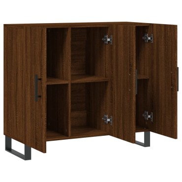 vidaXL Ντουλάπι Καφέ Δρυς 90x34x80cm από Επεξεργασμένο Ξύλο 1 τεμ.