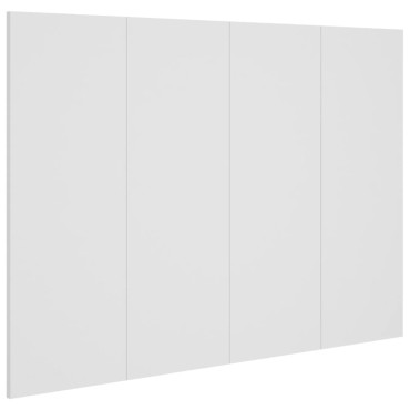 vidaXL Κεφαλάρι Κρεβατιού Λευκό 120x1,5x80cm από Επεξεργασμένο Ξύλο 1 τεμ.