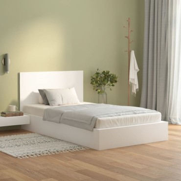 vidaXL Κεφαλάρι Κρεβατιού Λευκό 120x1,5x80cm από Επεξεργασμένο Ξύλο 1 τεμ.