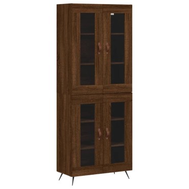 vidaXL Ντουλάπι Καφέ Δρυς 69,5x34x180cm από Επεξεργασμένο Ξύλο 1 τεμ.