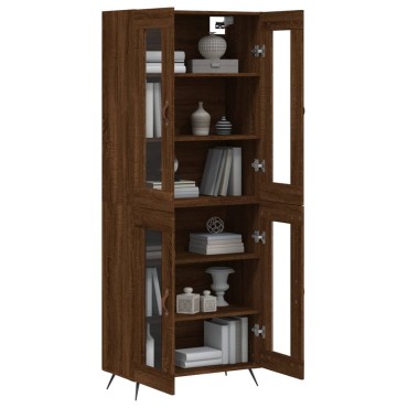 vidaXL Ντουλάπι Καφέ Δρυς 69,5x34x180cm από Επεξεργασμένο Ξύλο 1 τεμ.