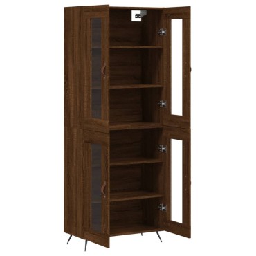 vidaXL Ντουλάπι Καφέ Δρυς 69,5x34x180cm από Επεξεργασμένο Ξύλο 1 τεμ.