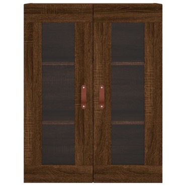 vidaXL Ντουλάπι Καφέ Δρυς 69,5x34x180cm από Επεξεργασμένο Ξύλο 1 τεμ.