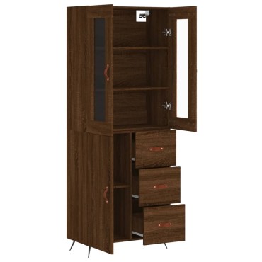 vidaXL Ντουλάπι Καφέ Δρυς 69,5x34x180cm από Επεξεργασμένο Ξύλο 1 τεμ.