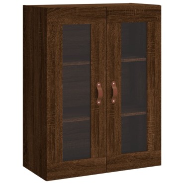 vidaXL Ντουλάπι Καφέ Δρυς 69,5x34x180cm από Επεξεργασμένο Ξύλο 1 τεμ.