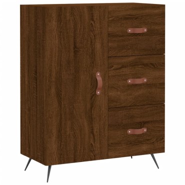vidaXL Ντουλάπι Καφέ Δρυς 69,5x34x180cm από Επεξεργασμένο Ξύλο 1 τεμ.