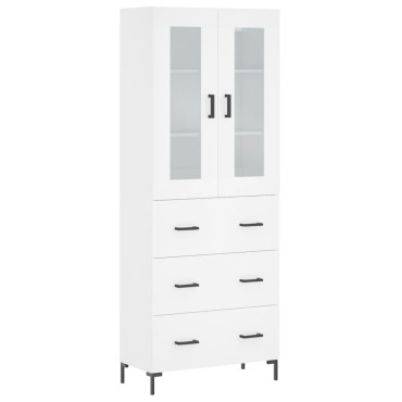vidaXL Ντουλάπι Λευκό 69,5x34x180cm από Επεξεργασμένο Ξύλο 1 τεμ.