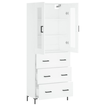 vidaXL Ντουλάπι Λευκό 69,5x34x180cm από Επεξεργασμένο Ξύλο 1 τεμ.