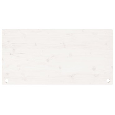 vidaXL Επιφάνεια Γραφείου Λευκή 110x60x2,5 εκ. από Μασίφ Ξύλο Πεύκου