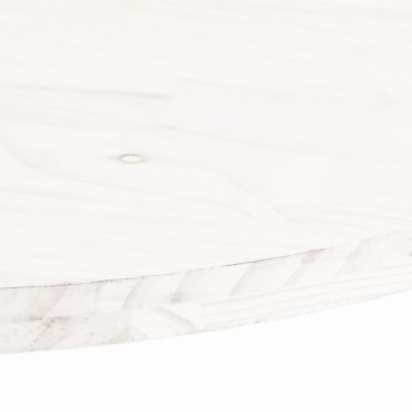 vidaXL Επιφάνεια Τραπεζιού Οβάλ Λευκή 100x50x2,5cm Μασίφ Ξύλο Πεύκου 1 τεμ.