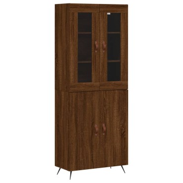 vidaXL Ντουλάπι Καφέ Δρυς 69,5x34x180cm από Επεξεργασμένο Ξύλο 1 τεμ.