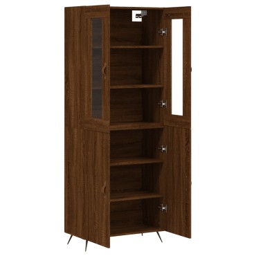 vidaXL Ντουλάπι Καφέ Δρυς 69,5x34x180cm από Επεξεργασμένο Ξύλο 1 τεμ.