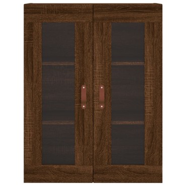 vidaXL Ντουλάπι Καφέ Δρυς 69,5x34x180cm από Επεξεργασμένο Ξύλο 1 τεμ.
