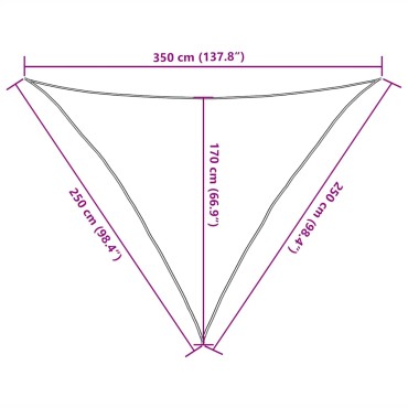 vidaXL Πανί Σκίασης Ανοιχτό Πράσινο 2,5x2,5x3,5 μ. από HDPE 160 γρ./μ²