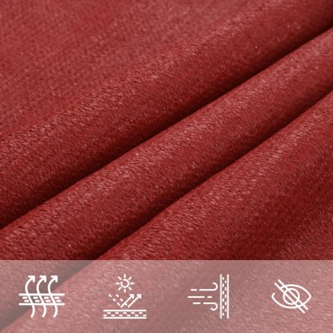 vidaXL Πανί Σκίασης Κόκκινο 2,5 x 2,5 x 3,5 μ. από HDPE 160 γρ/μ²