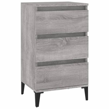 vidaXL Κομοδίνο Γκρι Sonoma 40x35x70cm από Επεξεργασμένο Ξύλο 1 τεμ.