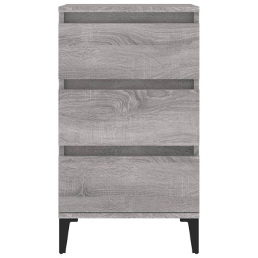 vidaXL Κομοδίνο Γκρι Sonoma 40x35x70cm από Επεξεργασμένο Ξύλο 1 τεμ.