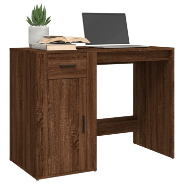 vidaXL Γραφείο Καφέ Δρυς 100x49x75cm από Επεξεργασμένο Ξύλο 1 τεμ.