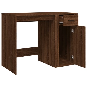 vidaXL Γραφείο Καφέ Δρυς 100x49x75cm από Επεξεργασμένο Ξύλο 1 τεμ.