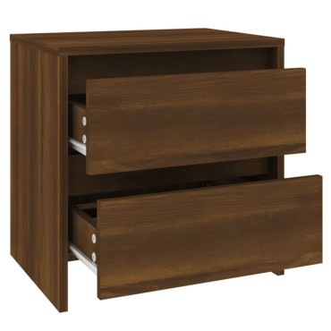 vidaXL Κομοδίνο Καφέ Δρυς 45x34,5x44,5cm από Μοριοσανίδα 1 τεμ.