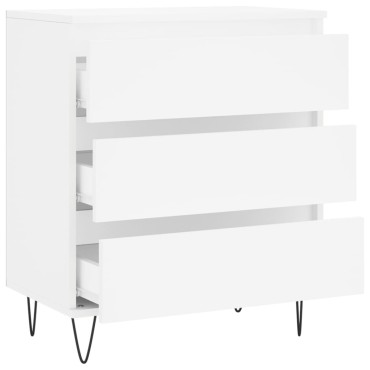 vidaXL Συρταριέρα Λευκή 60x35x70cm από Επεξεργασμένο Ξύλο 1 τεμ.