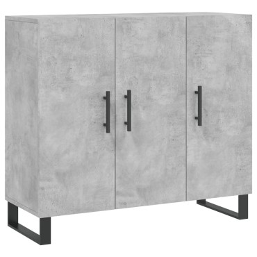 vidaXL Ντουλάπι Γκρι Σκυροδέματος 90x34x80cm Επεξεργασμένο Ξύλο 1 τεμ.