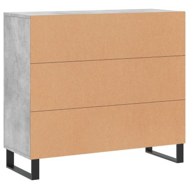 vidaXL Ντουλάπι Γκρι Σκυροδέματος 90x34x80cm Επεξεργασμένο Ξύλο 1 τεμ.
