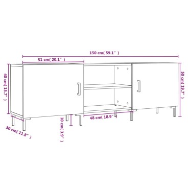 vidaXL Έπιπλο Τηλεόρασης Καπνιστή Δρυς 150x30x50cm Επεξ. Ξύλο