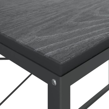vidaXL Γραφείο Υπολογιστή Μαύρο 110x60x70cm Επεξεργασμένο Ξύλο 1 τεμ.