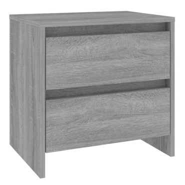 vidaXL Κομοδίνο Γκρι Sonoma 45x34,5x44,5cm από Μοριοσανίδα 1 τεμ.