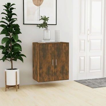 vidaXL Παπουτσοθήκη Καπνιστή Δρυς 60x35x70cm από Επεξεργασμένο Ξύλο