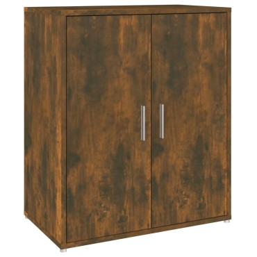 vidaXL Παπουτσοθήκη Καπνιστή Δρυς 60x35x70cm από Επεξεργασμένο Ξύλο