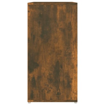 vidaXL Παπουτσοθήκη Καπνιστή Δρυς 60x35x70cm από Επεξεργασμένο Ξύλο